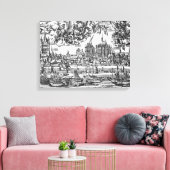 Toile Vue générale de Cologne, 1531 (gravure) (p/p pho (Insitu(Salon))