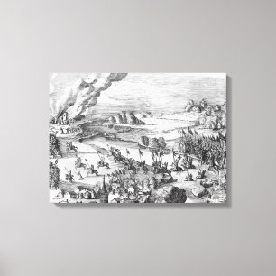 Toile Vue générale de la bataille de Muhlberg