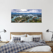 Toile Vue imprenable sur Guatape Antioquia Ciel nuageux (Insitu(Chambre))
