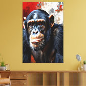 Toile Vue intense du Chimpanzé (Insitu(Salon))