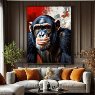 Toile Vue intense du Chimpanzé