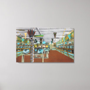Toile Vue intérieure d'aquarium de mer profonde