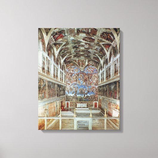 Toile Vue intérieure de la chapelle Sixtine (Recto)