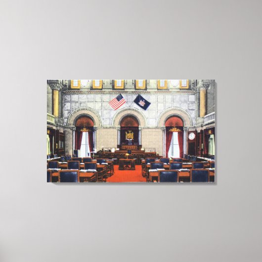 Toile Vue intérieure de la salle du Sénat du Capitole d' (Recto)