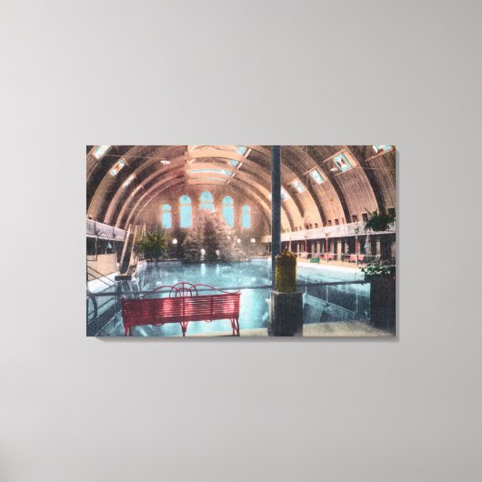 Toile Vue intérieure du NatatoriumBoise, ID (Recto)