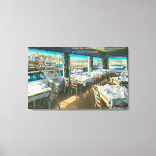 Toile Vue intérieure du restaurant Vista del Mar