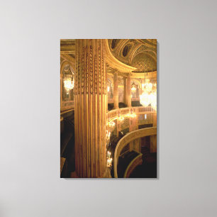 Toile Vue intérieure du théatre de l'opéra regardant