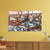 Toile Vue intérieure d'une cannerie Saumon (Insitu(Salon))