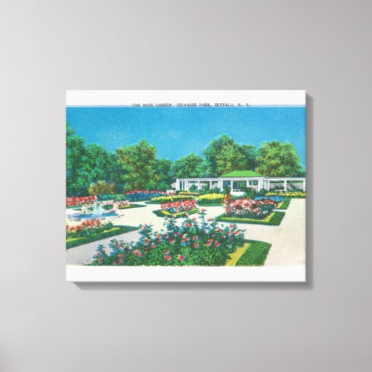 Toile Vue jardin Rose du parc du Delaware (Recto)