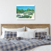 Toile Vue jardin Rose du parc du Delaware (Insitu(Chambre))