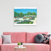 Toile Vue jardin Rose du parc du Delaware (Insitu(Salon))