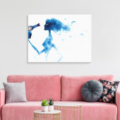 Toile Vue latérale de la femme faire sauter les cheveux (Insitu(Salon))