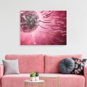 Toile Vue Microscopique De La Nage De Sperme Vers L'Oeuf (Insitu(Salon))