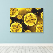 Toile Vue Microscopique Du Coronavirus (Insitu (Plancher de Bois))