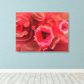 Toile Vue Microscopique Du Virus Du VIH À L'Intérieur De (Insitu (Plancher de Bois))