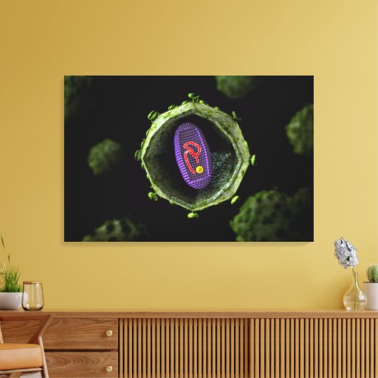 Toile Vue Microscopique Du Virus Du VIH, Section Transve (Insitu(Salon))