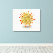 Toile Vue Microscopique Du Virus Herpès 2 (Insitu (Plancher de Bois))