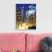 Toile Vue nocturne de Chicago (Insitu(Salon))