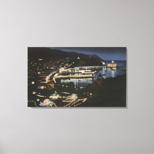 Toile Vue nocturne de la baie d'Avalon (Recto)