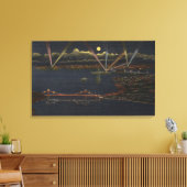 Toile Vue nocturne de la région métropolitaine de Bay (Insitu(Salon))