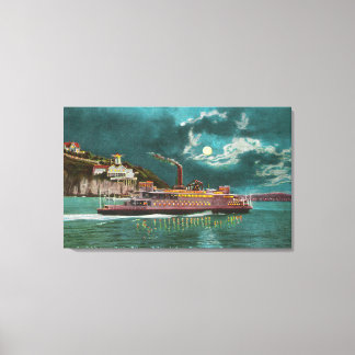 Toile Vue nocturne du phare de Yerba Buena Island