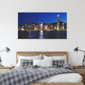 Toile Vue nocturne sur le front de mer de Hong Kong (Insitu(Chambre))