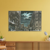 Toile Vue nord de la rue Chenango à la nuit (Insitu(Salon))