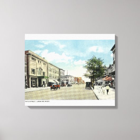 Toile Vue ouest de State Street (Recto)