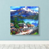 Toile Vue Panoramique De L'Everest Mountain Nepal (Insitu (Plancher de Bois))