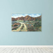 Toile Vue panoramique du désert de Californie (Insitu (Plancher de Bois))