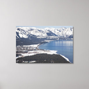 Toile Vue panoramique du lac Tahoe, États-Unis