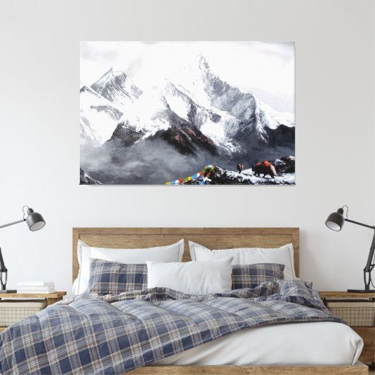 Toile Vue Panoramique Sur Everest Mountain (Insitu(Chambre))