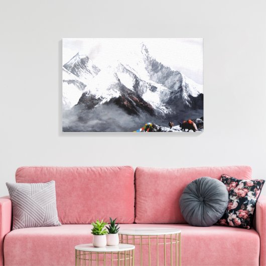 Toile Vue Panoramique Sur Everest Mountain (Insitu(Salon))