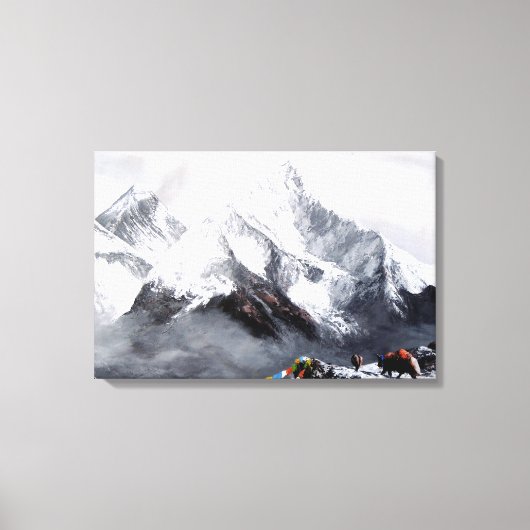 Toile Vue Panoramique Sur Everest Mountain (Recto)