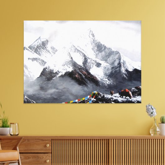 Toile Vue Panoramique Sur Everest Mountain (Insitu(Salon))