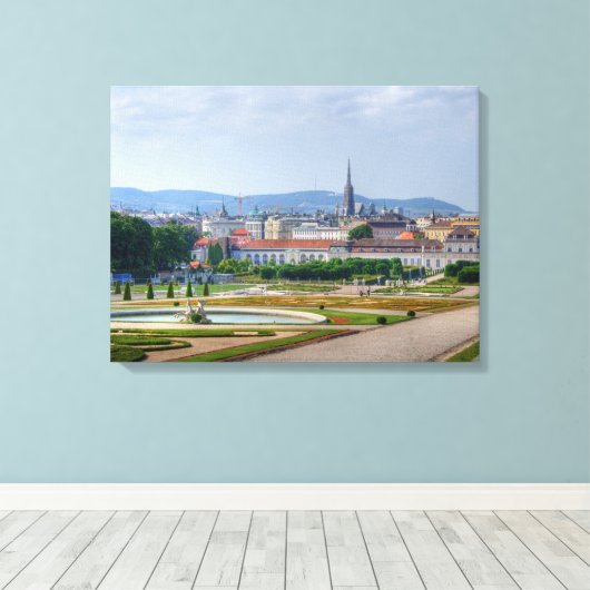 Toile Vue Panoramique Sur Vienne Autriche Du Belvedere (Insitu (Plancher de Bois))