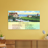 Toile Vue pittoresque des maisons avec un poème (Insitu(Salon))