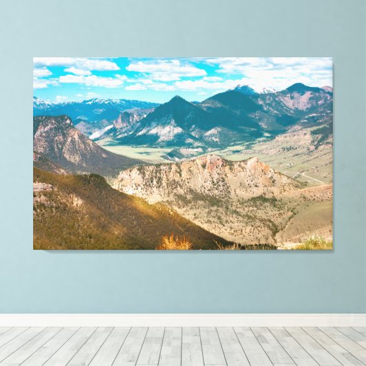 Toile Vue pittoresque du chef Joseph Highway dans le Wyo (Insitu (Plancher de Bois))