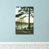 Toile Vue pittoresque sur le réservoir de Chestnut Hill (Insitu (Plancher de Bois))