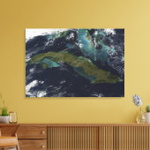 Toile Vue satellite de Cuba (Insitu(Salon))