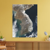 Toile Vue satellite de la chute de neige (Insitu(Salon))