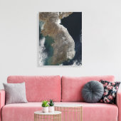 Toile Vue satellite de la chute de neige (Insitu(Salon))