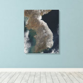Toile Vue satellite de la chute de neige (Insitu (Plancher de Bois))