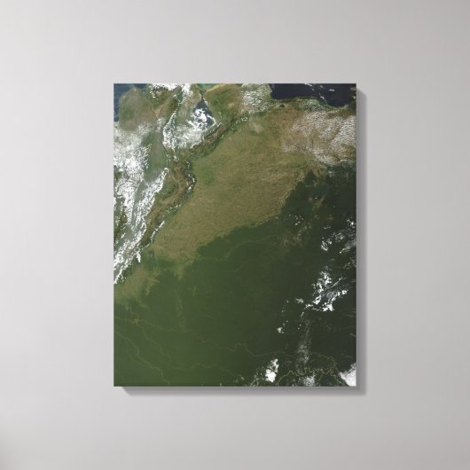 Toile Vue satellite de la Colombie-Est (Recto)
