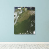 Toile Vue satellite de la Colombie-Est (Insitu (Plancher de Bois))