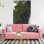 Toile Vue satellite de la Nouvelle-Angleterre (Insitu(Salon))