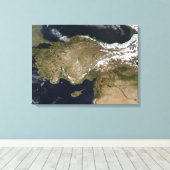 Toile Vue satellite de la Turquie (Insitu (Plancher de Bois))