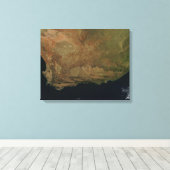 Toile Vue satellite de l'Afrique du Sud (Insitu (Plancher de Bois))