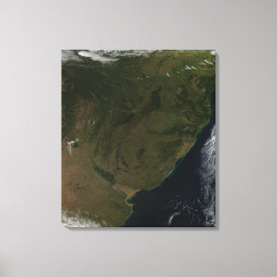 Toile Vue satellite de l'Amérique du Sud