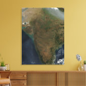 Toile Vue satellite de l'Inde centrale (Insitu(Salon))